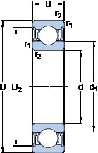 Bearing 61903-2RZ SKF