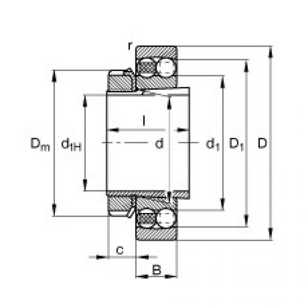 Bearing 2318-K-M-C3 + H2318 FAG #1 image